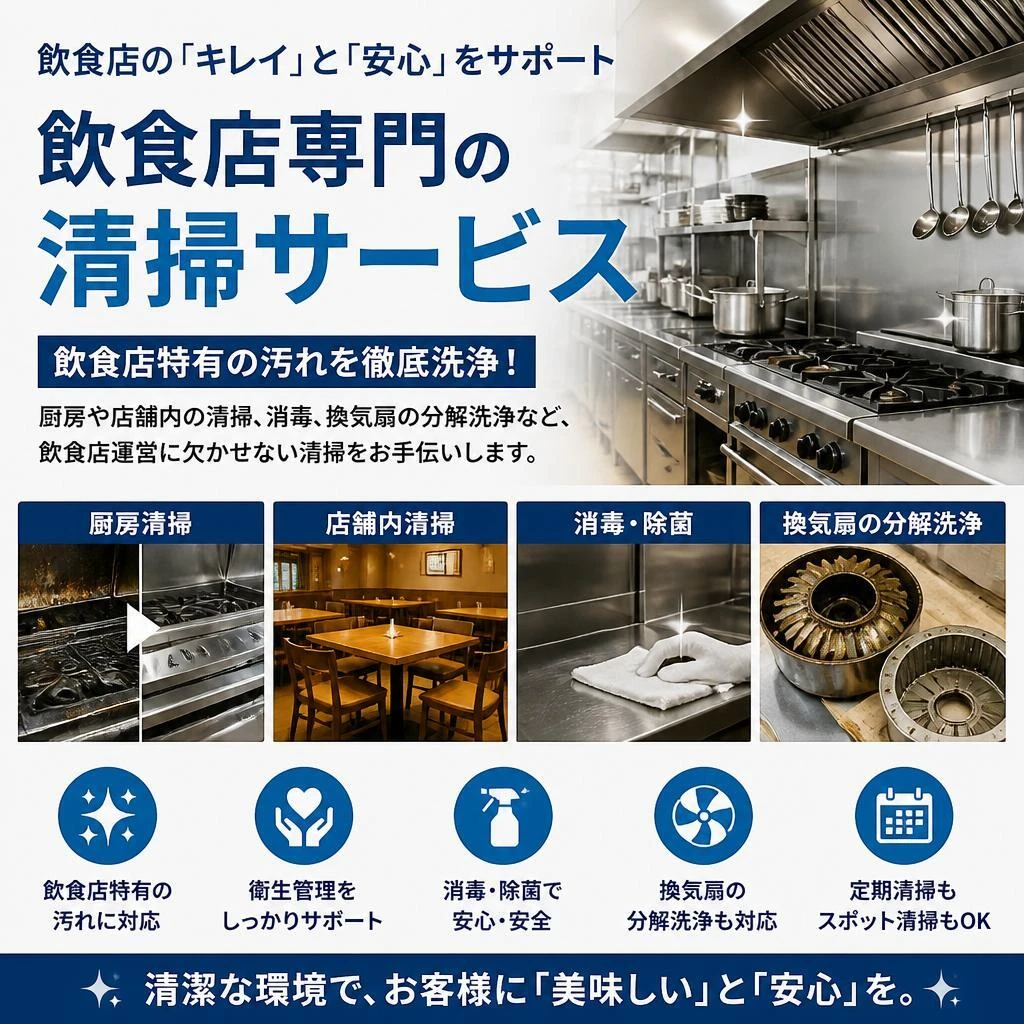 飲食店向けの専門清掃サービス