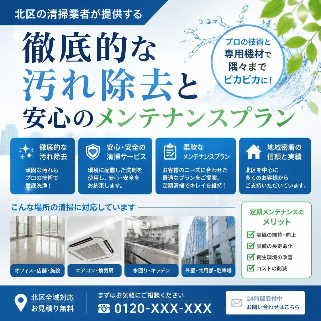 北区の清掃業者が提供する、徹底的な汚れ除去と安心のメンテナンスプラン