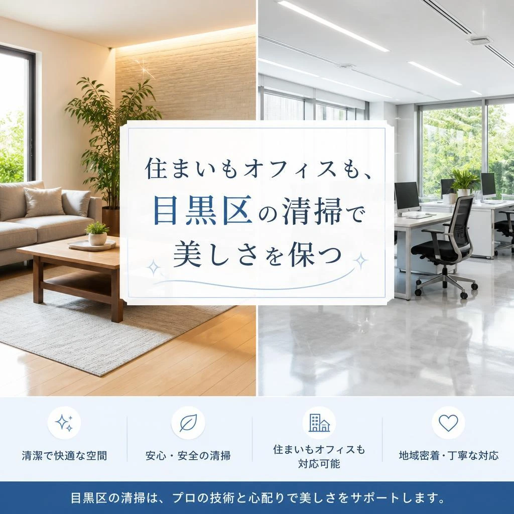 住まいもオフィスも、目黒区の清掃で美しさを保つ