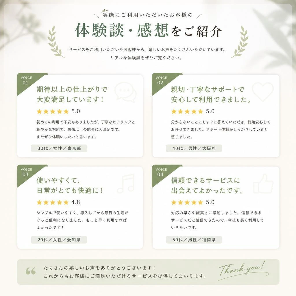 お客様の声