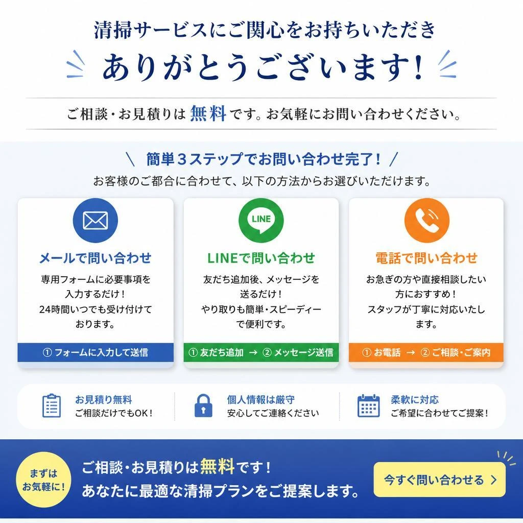 今すぐお問い合わせを！