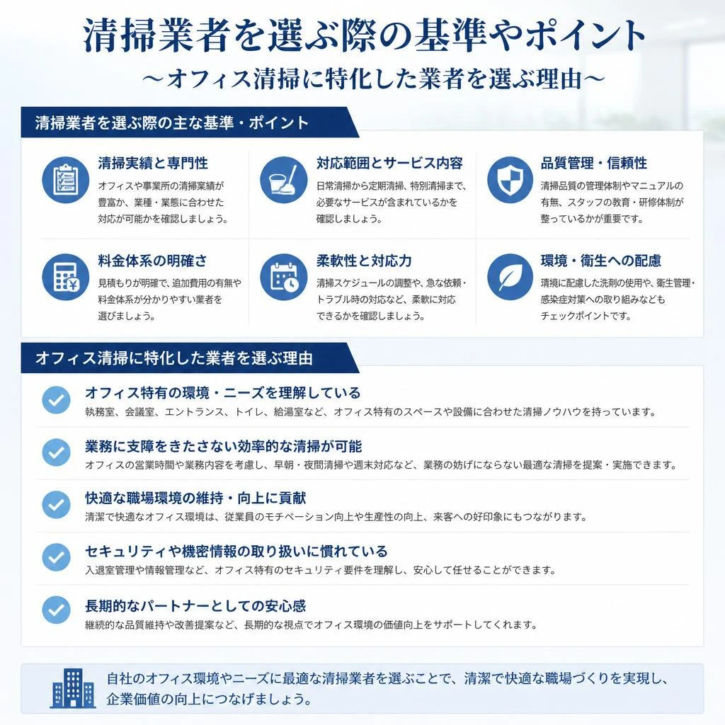 2. 清掃業者選びのポイント
