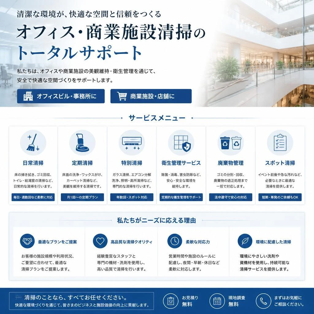 4. 清掃メニューの紹介