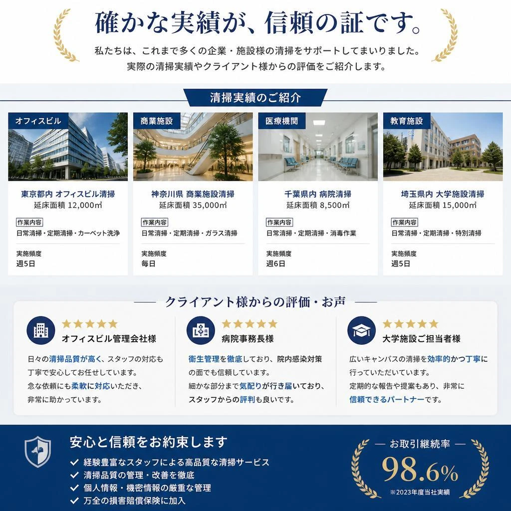 実績とお客様の声