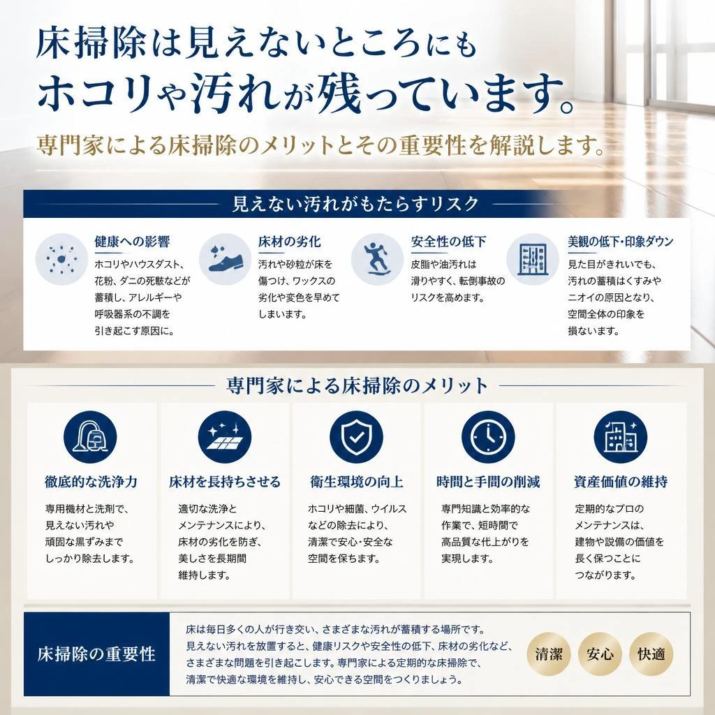 2. 床掃除のプロが行う理由