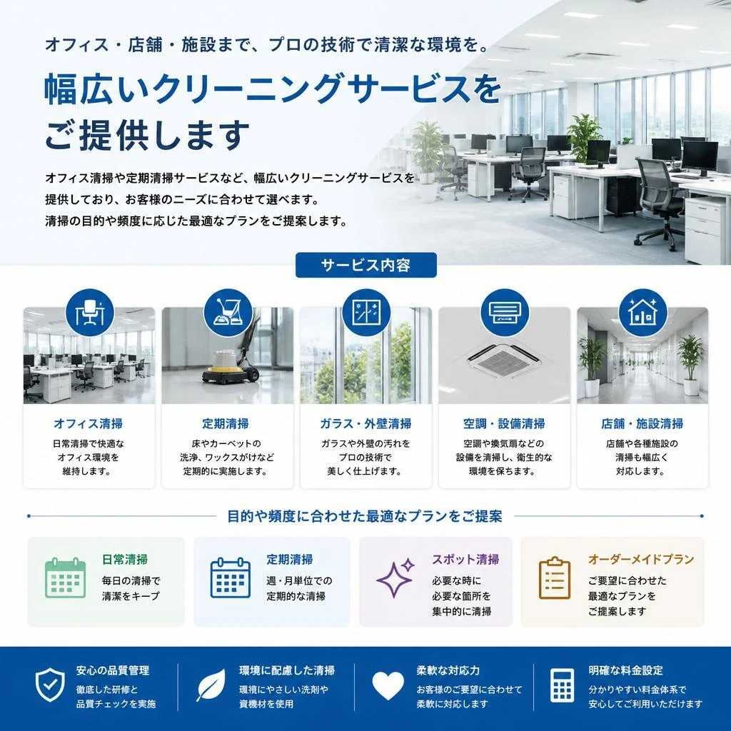 多様なクリーニングサービス