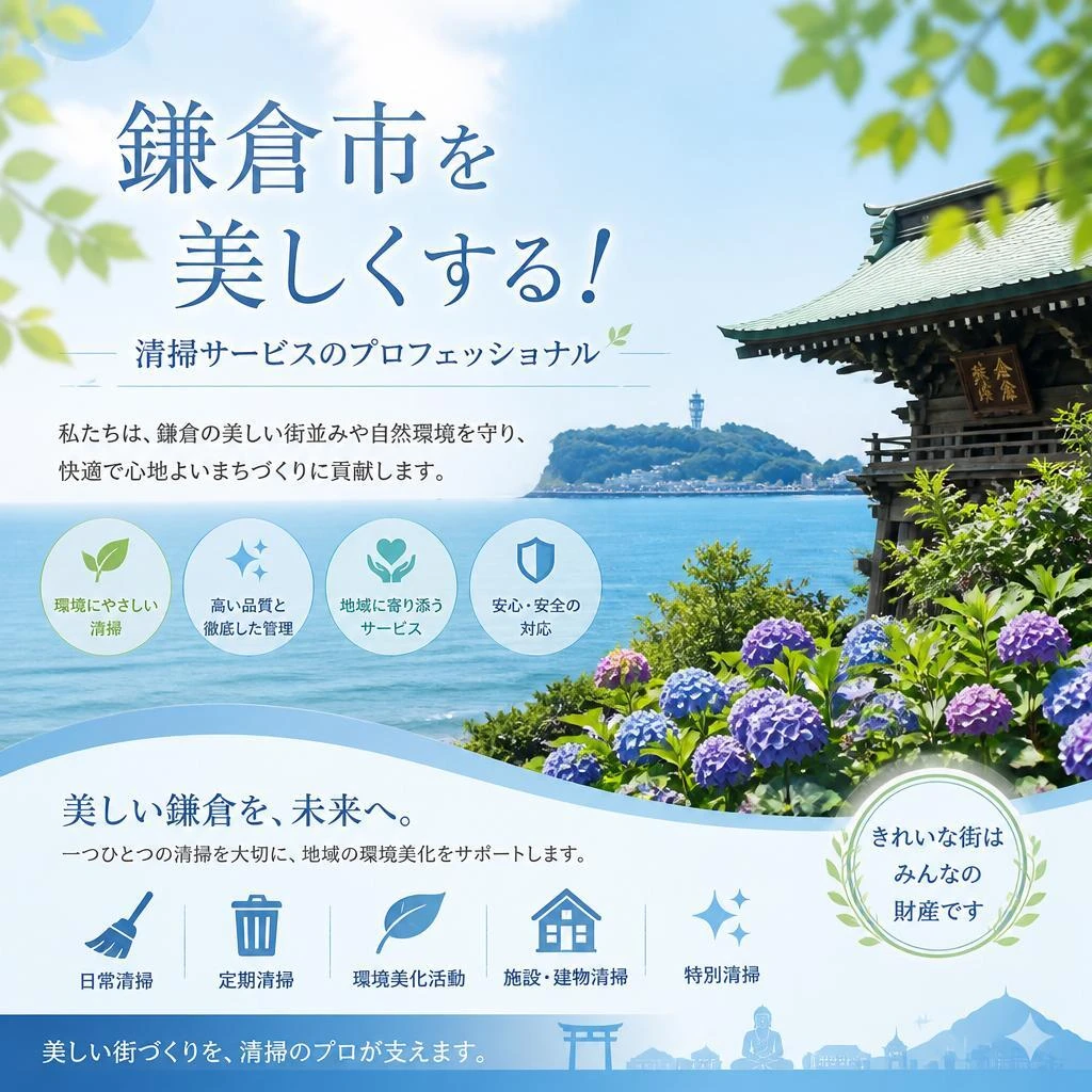 鎌倉市を美しくする！清掃サービスのプロフェッショナル