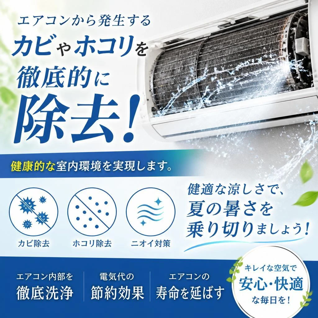 エアコン清掃で快適な空間を
