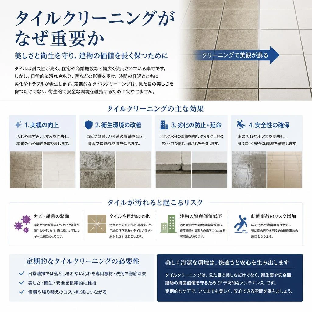 2. 徹底的なタイルクリーニングのメリット