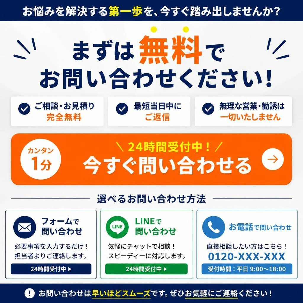7. 今すぐお問い合わせを！