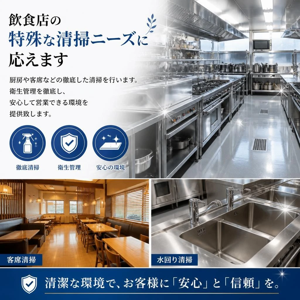 飲食店必見の清掃サービス