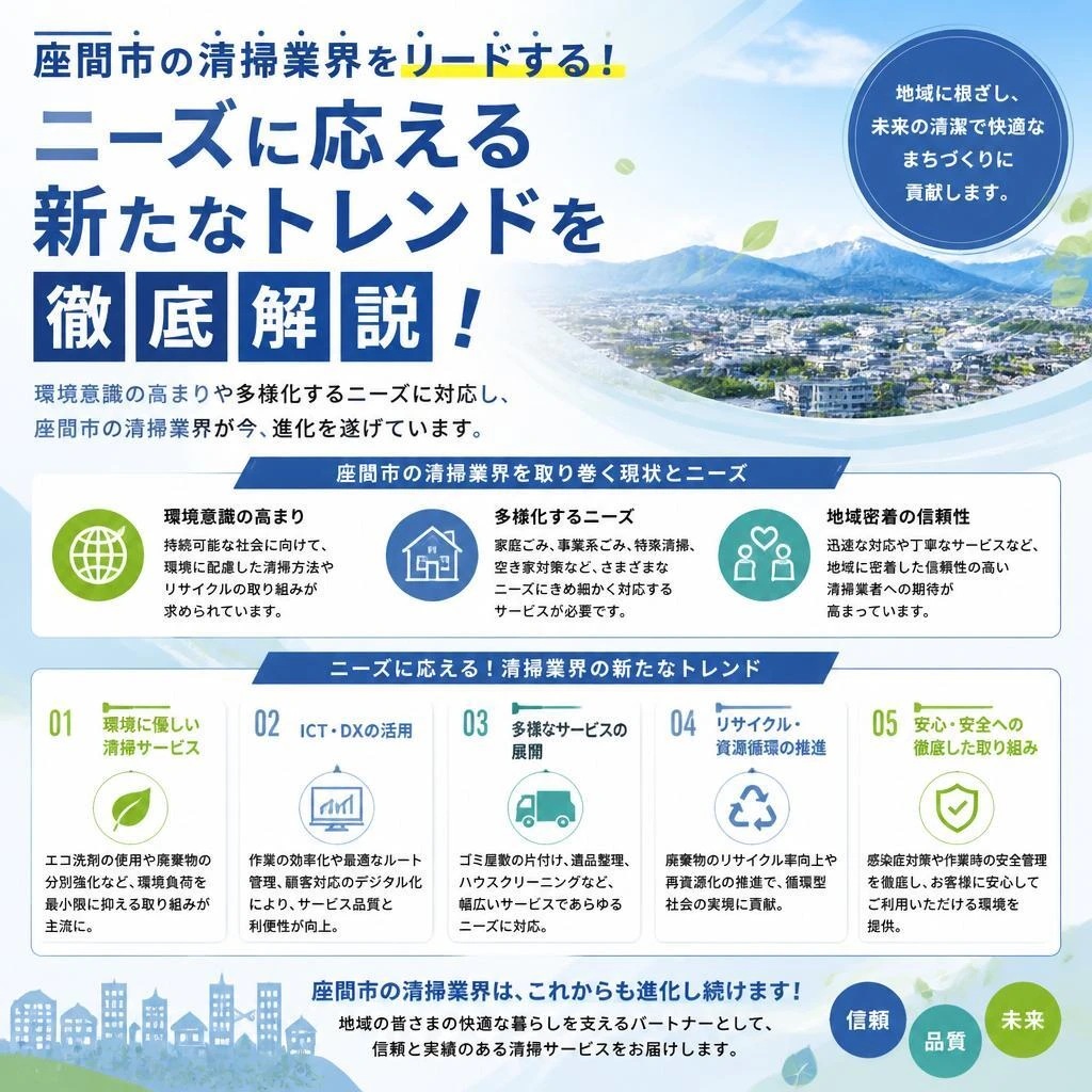 座間市の清掃業界をリードする！ニーズに応える新たなトレンドを徹底解説！