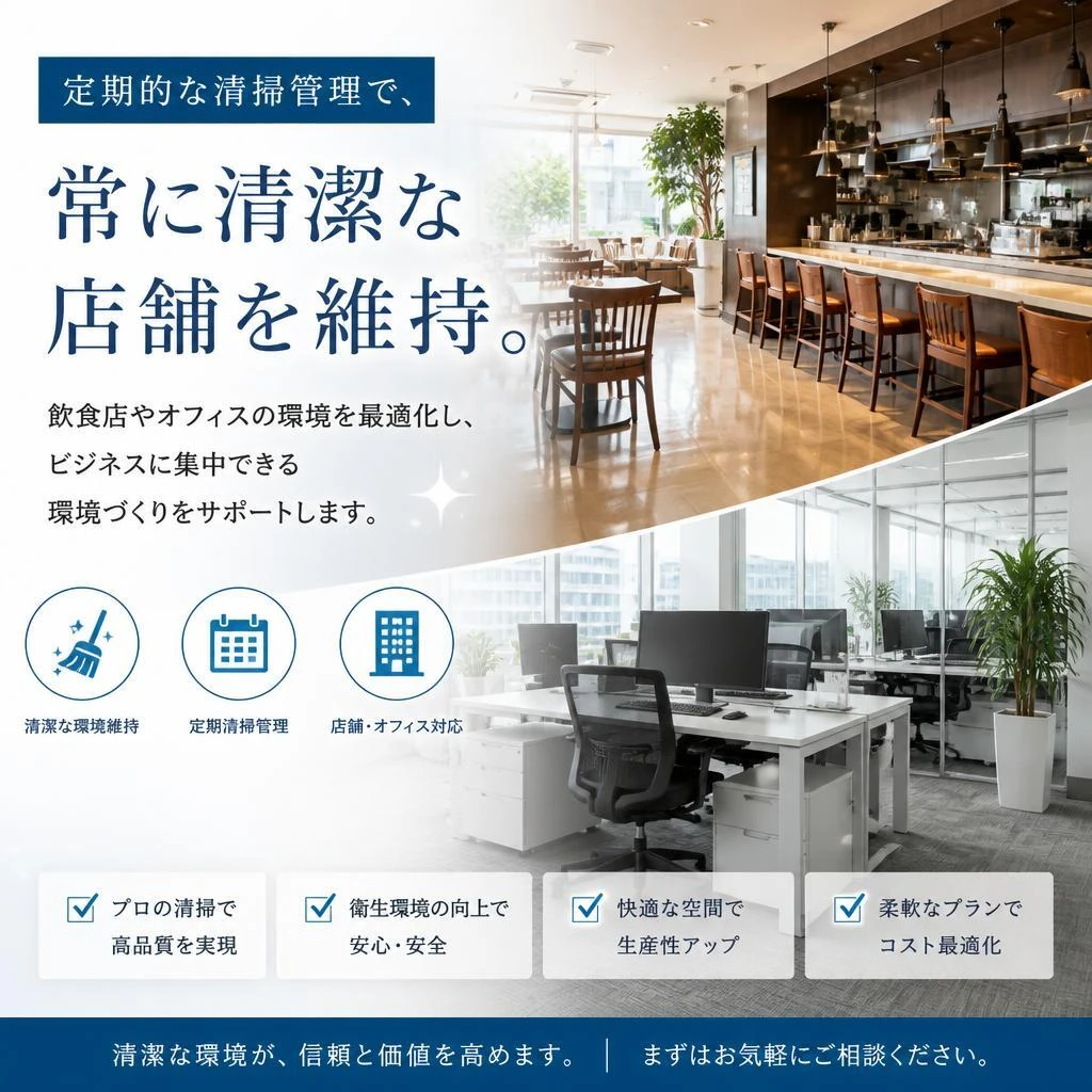 定期管理サービスで永続的な清潔さを