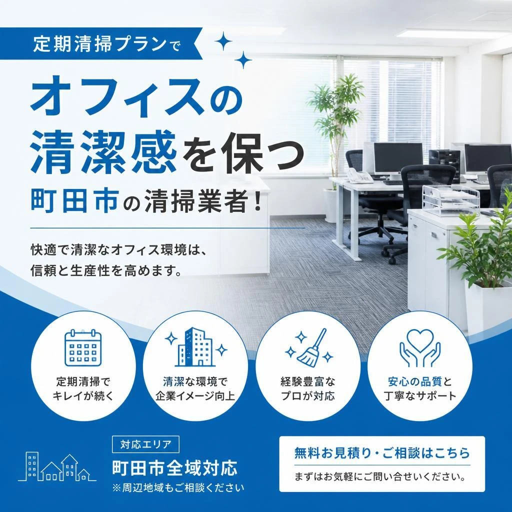 定期清掃プランでオフィスの清潔感を保つ町田市の清掃業者！