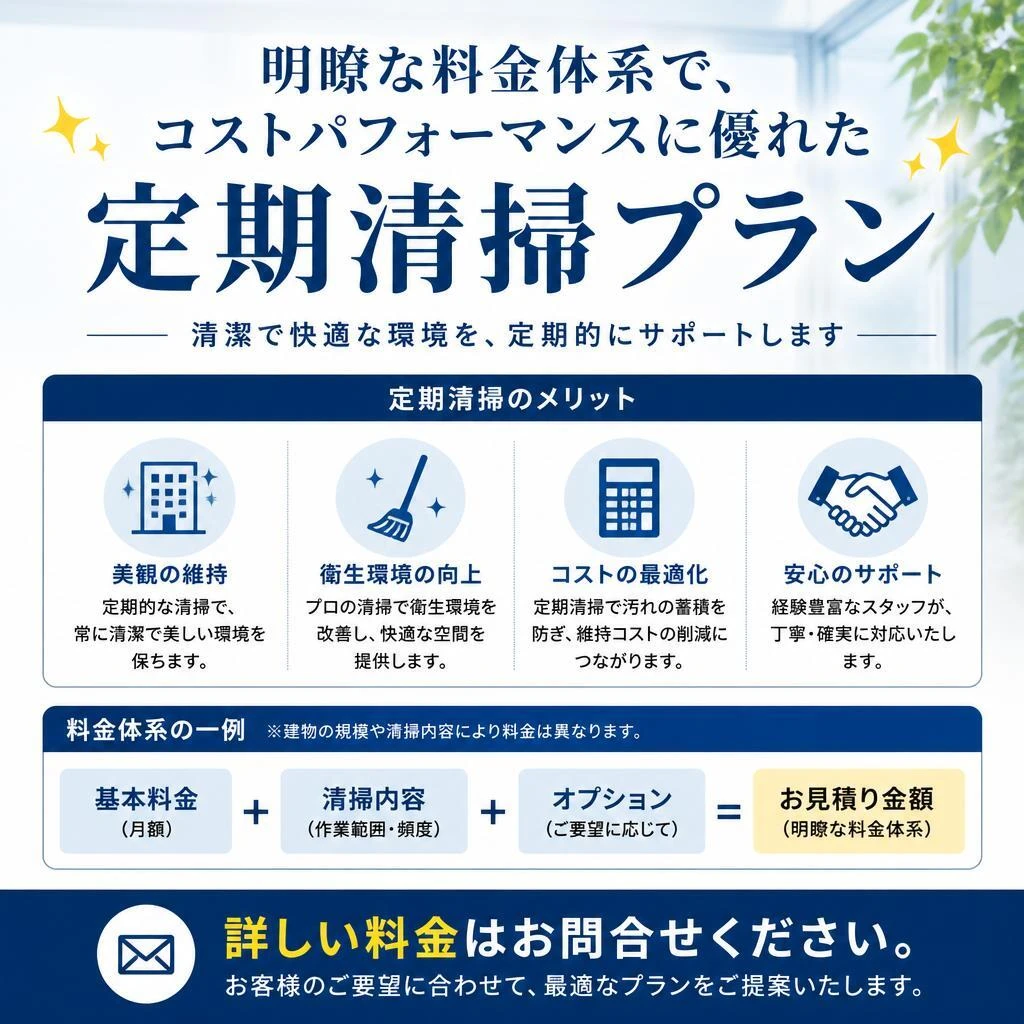 お得な定期清掃プランの料金