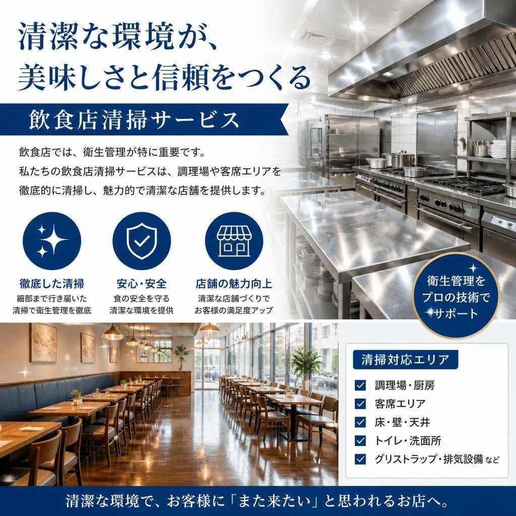 飲食店の清掃に特化したサービス