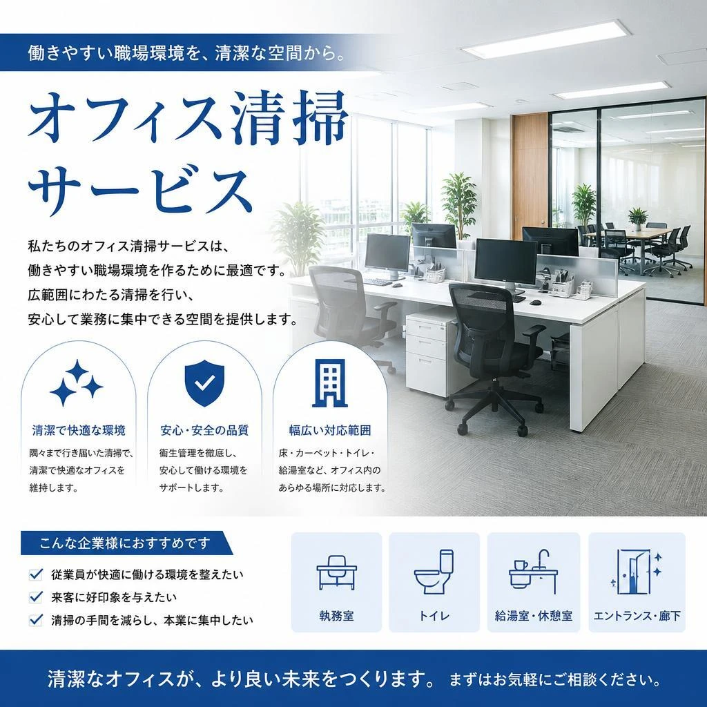 オフィス清掃で快適な職場環境を