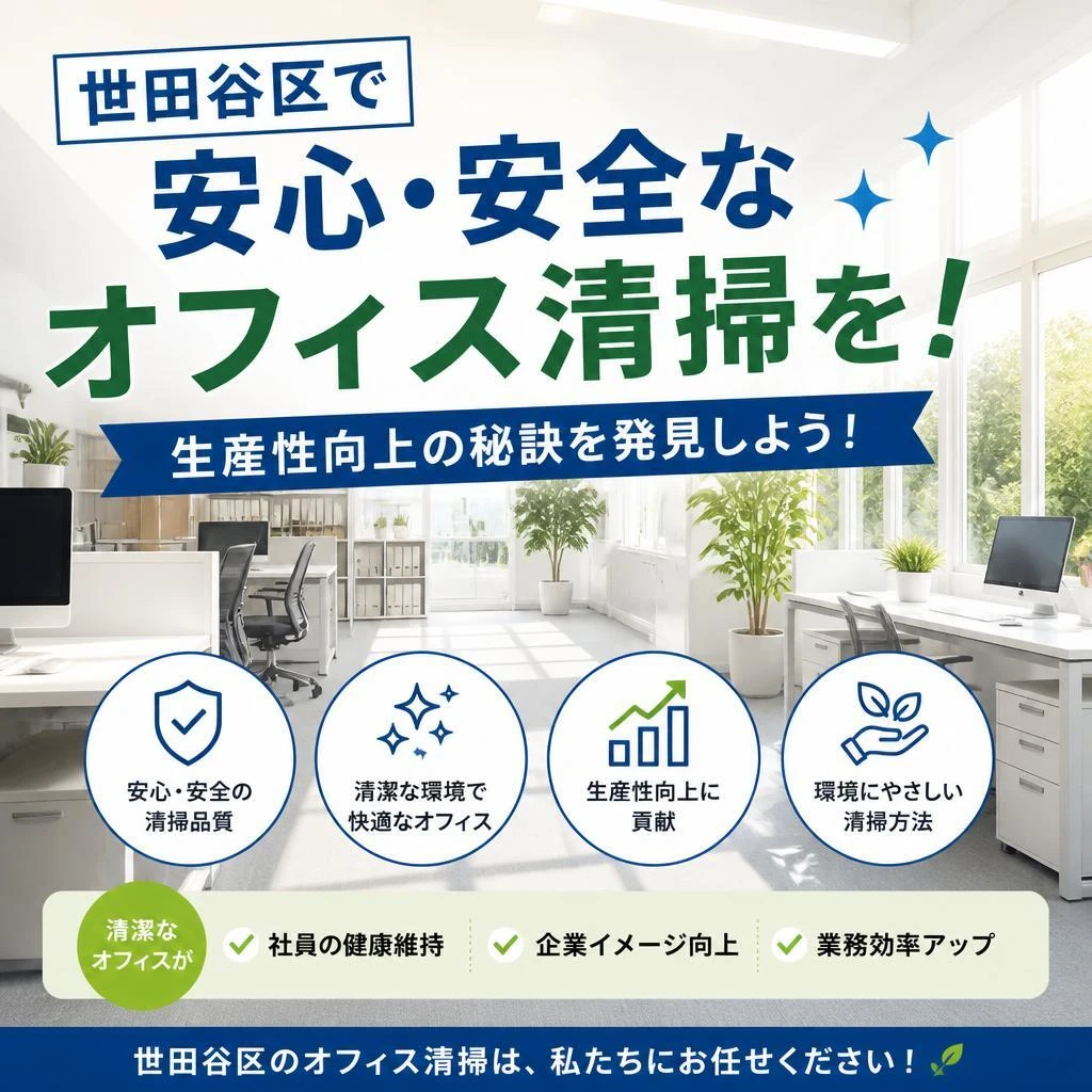 世田谷区で安心・安全なオフィス清掃を！生産性向上の秘訣を発見しよう！