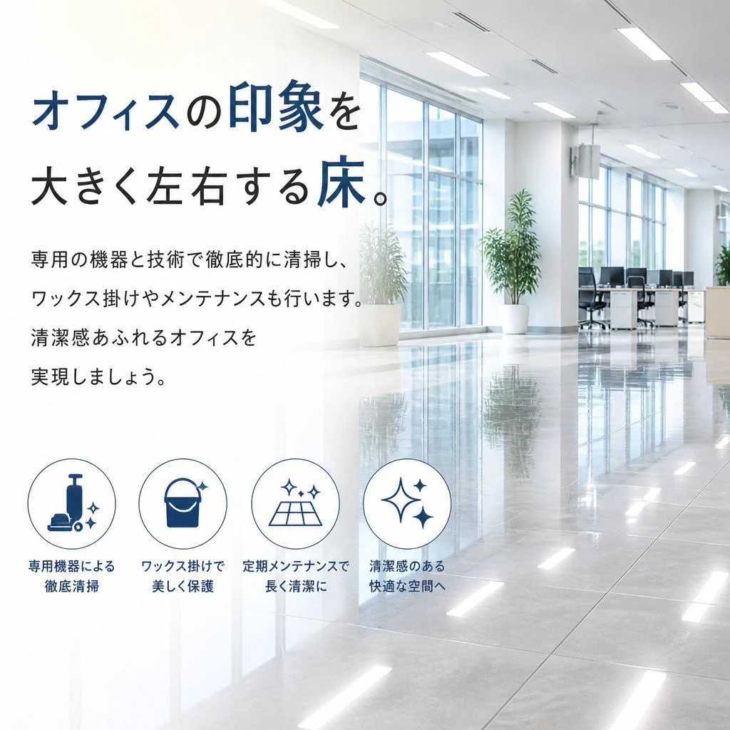 床清掃サービスで見違えるオフィスに！