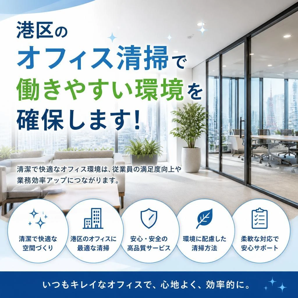 港区のオフィス清掃で働きやすい環境を確保します！