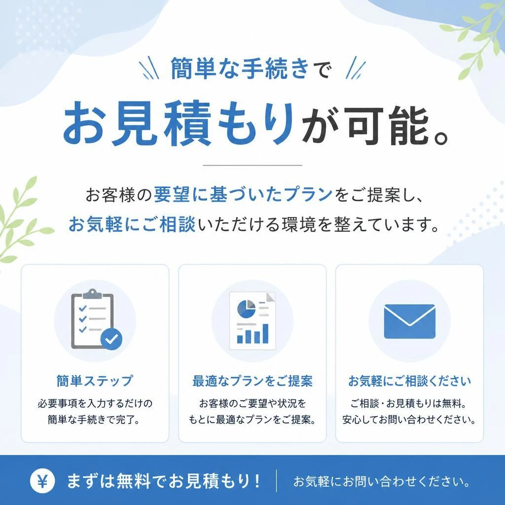 お問い合わせ・お見積りの流れ