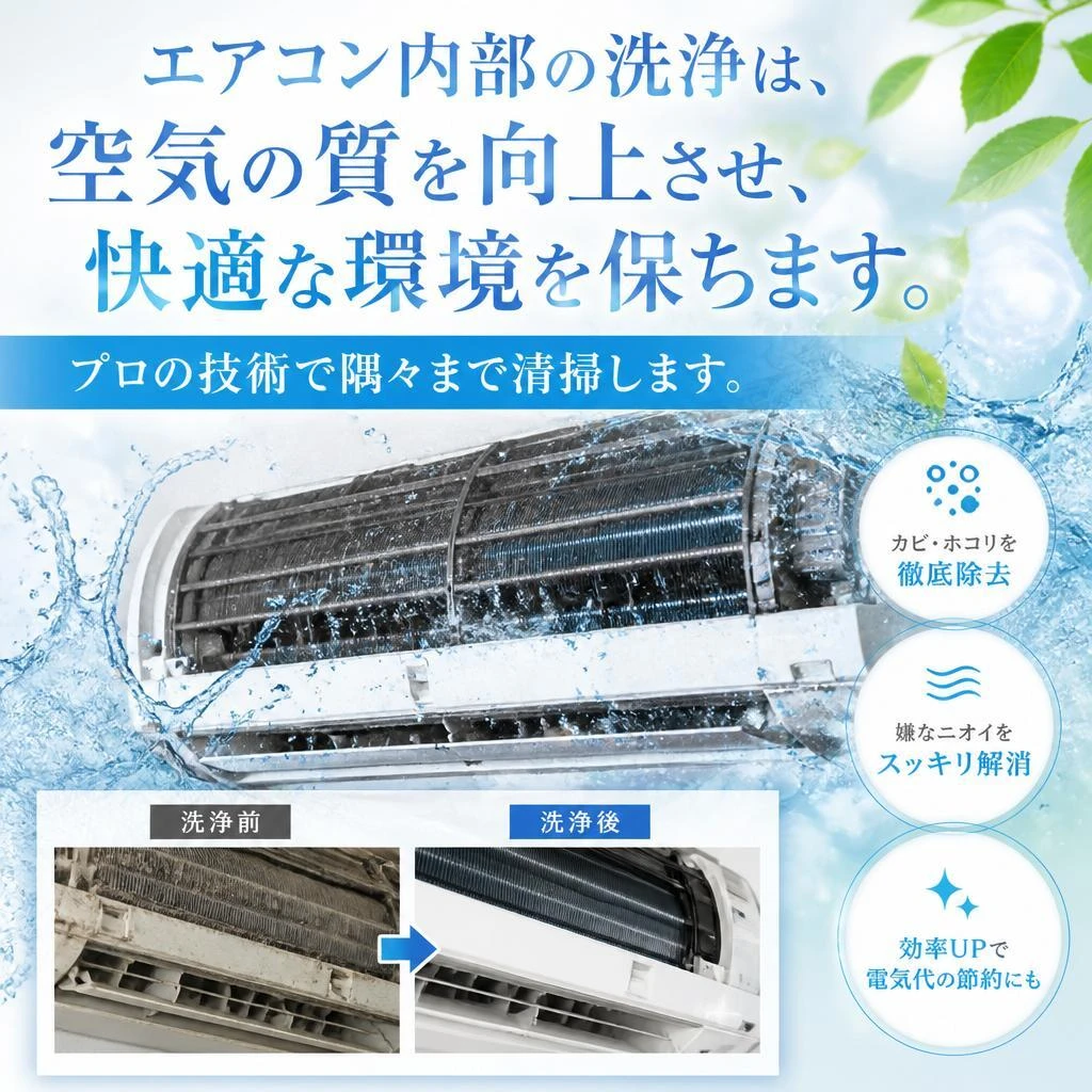 エアコンの徹底クリーニング
