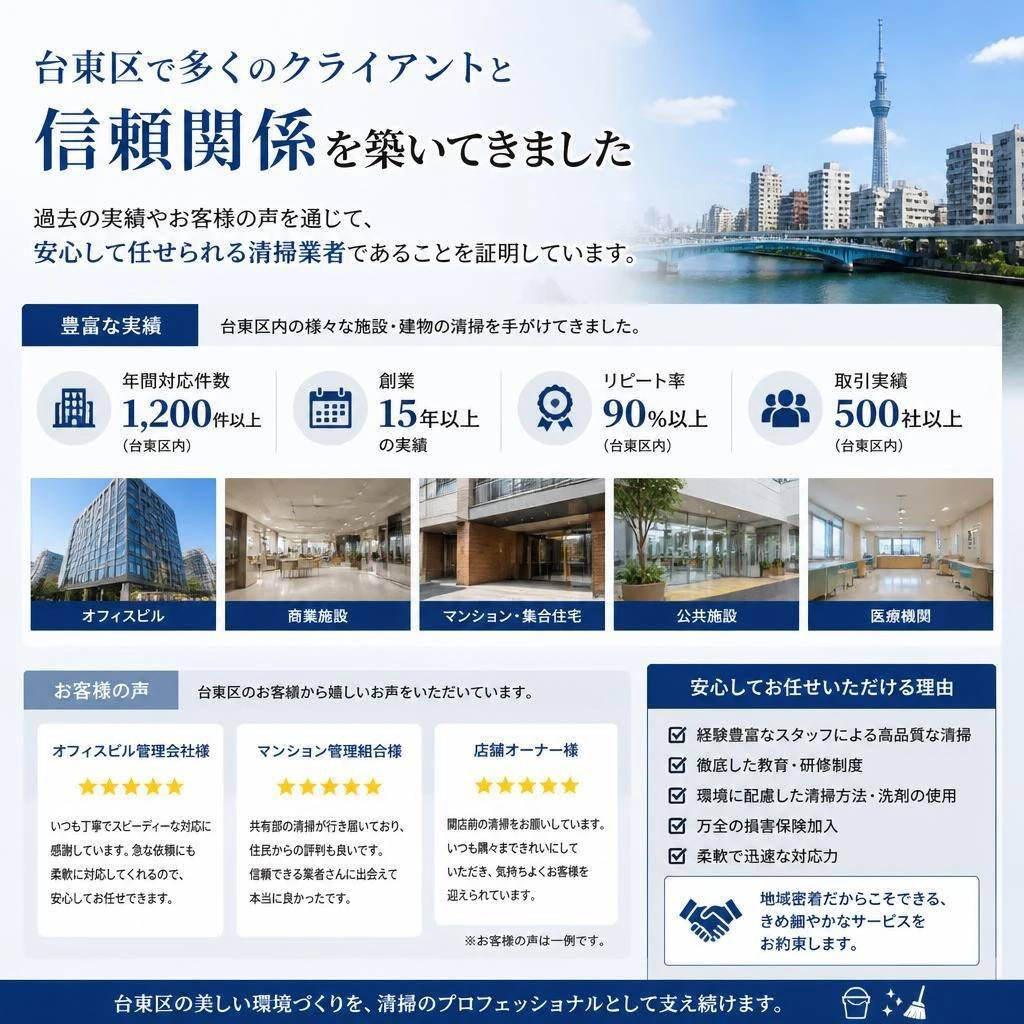 清掃業者としての信頼性