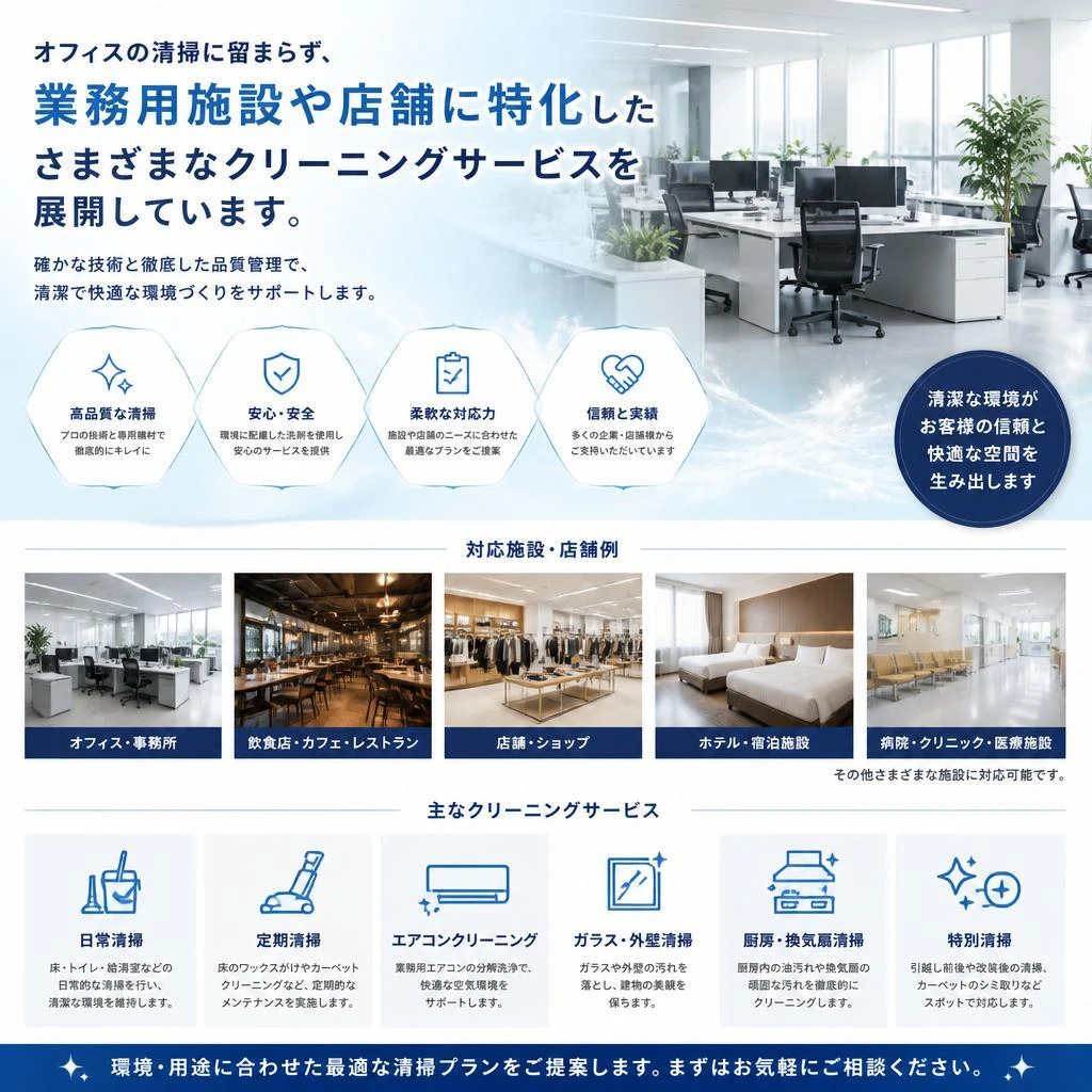 幅広いサービス内容