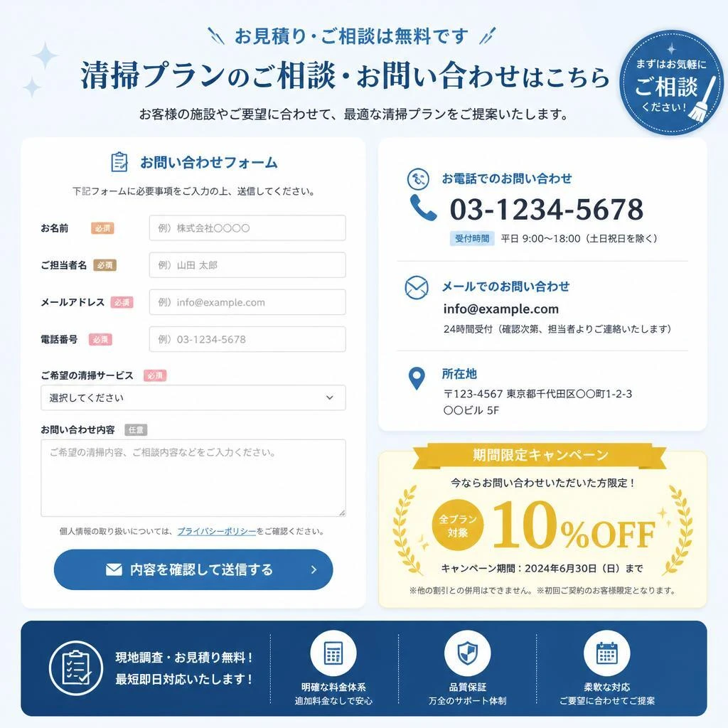 まずはお問い合わせを