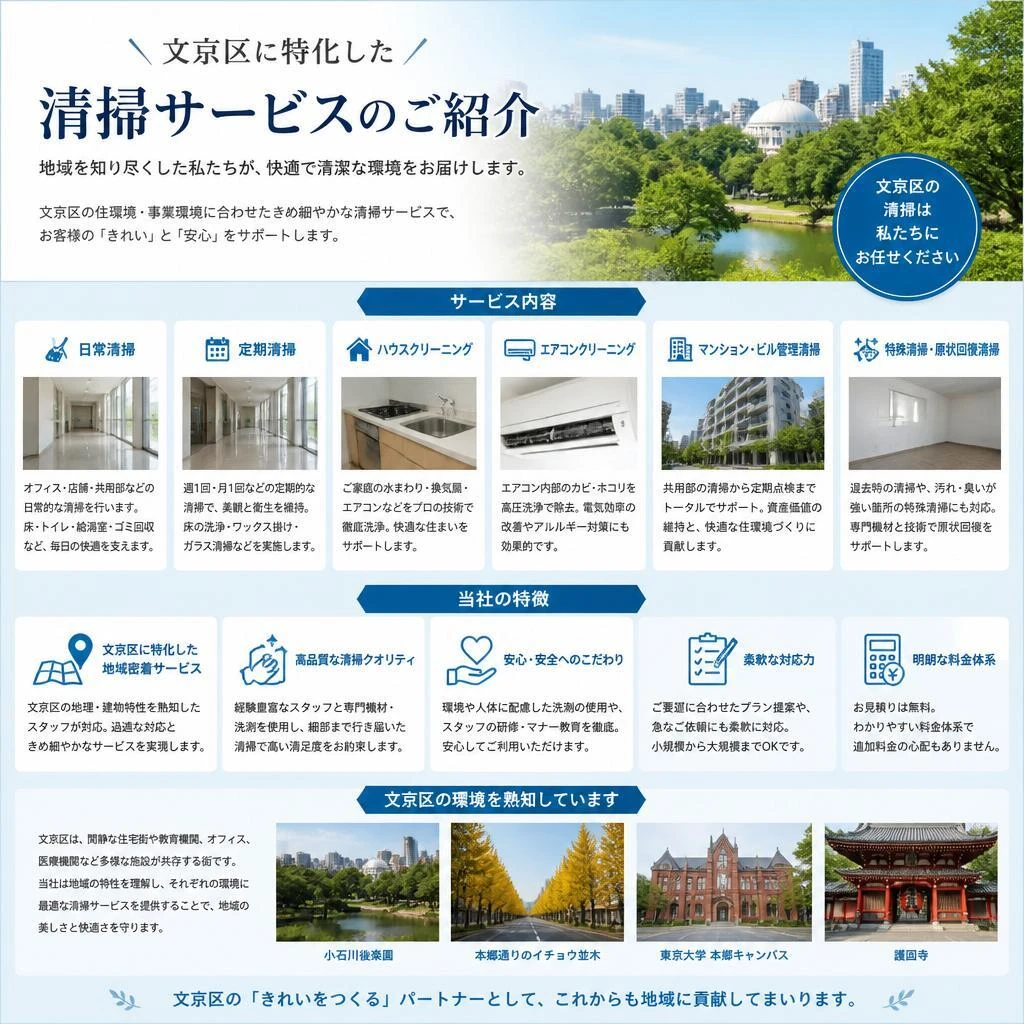 当社の清掃サービスについて
