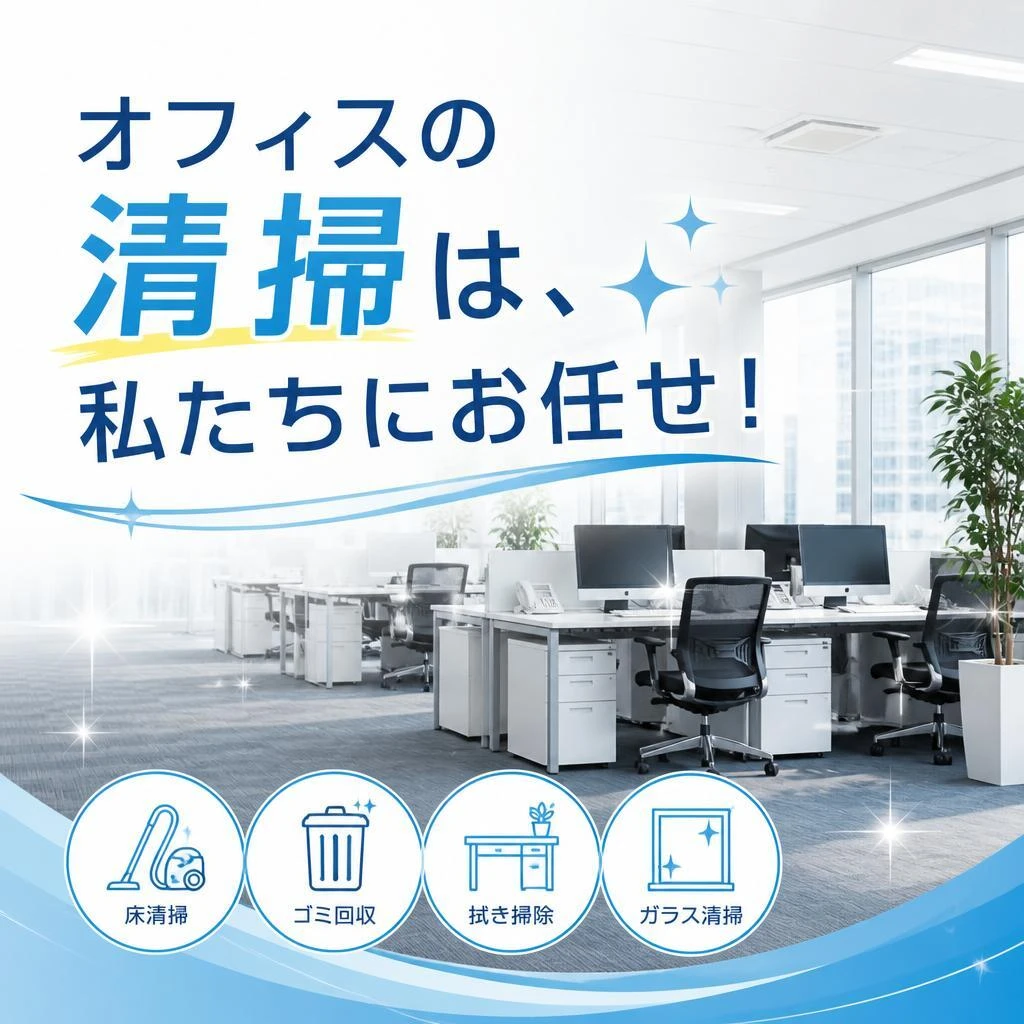 オフィスの清掃は、私たちにお任せ！
