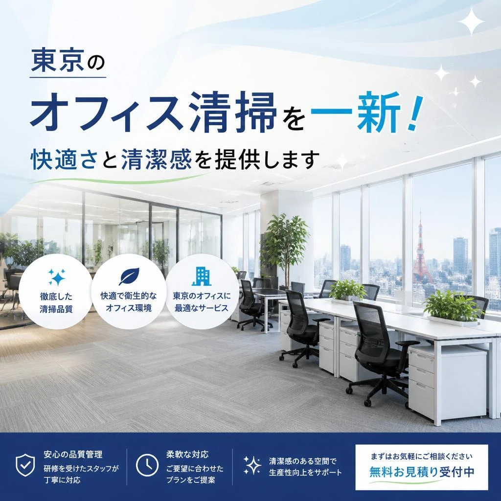 東京のオフィス清掃を一新！快適さと清潔感を提供します