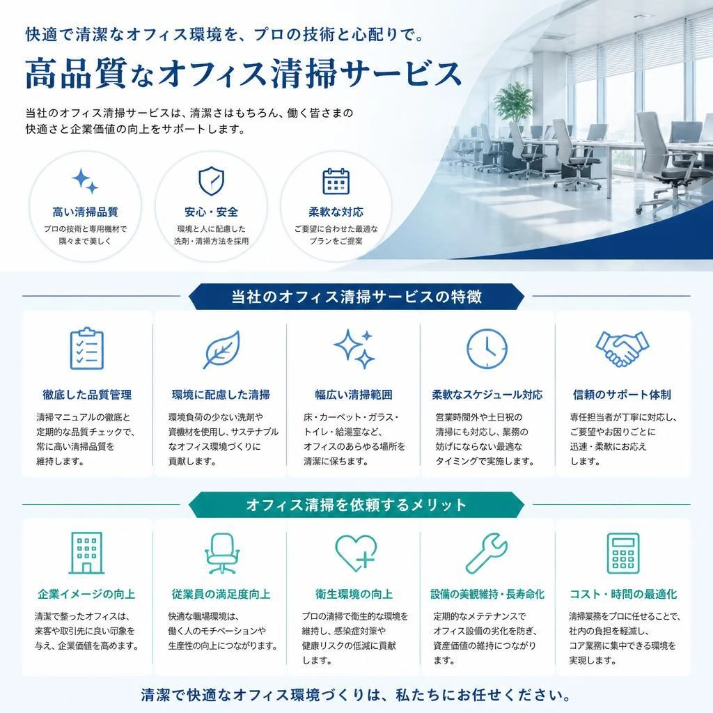2. 高品質な清掃サービス