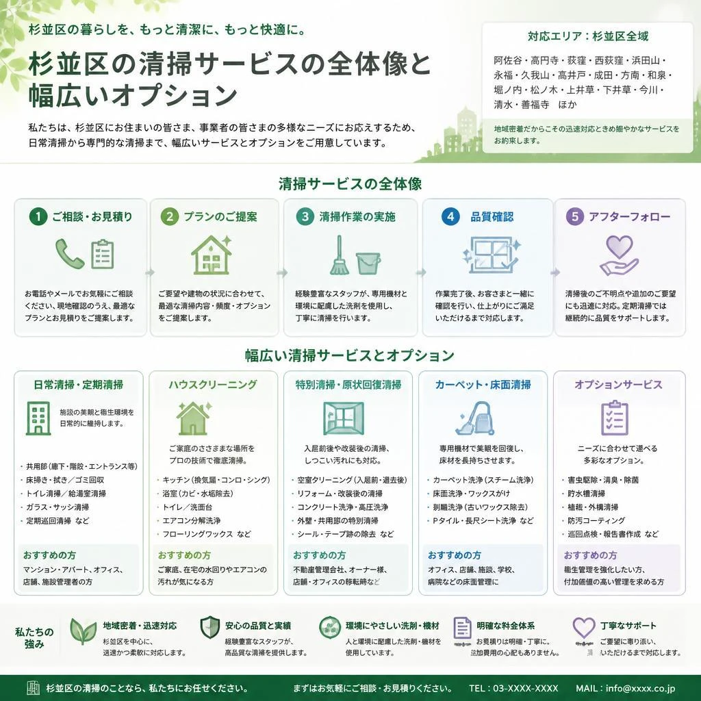 杉並区の清掃サービス概要