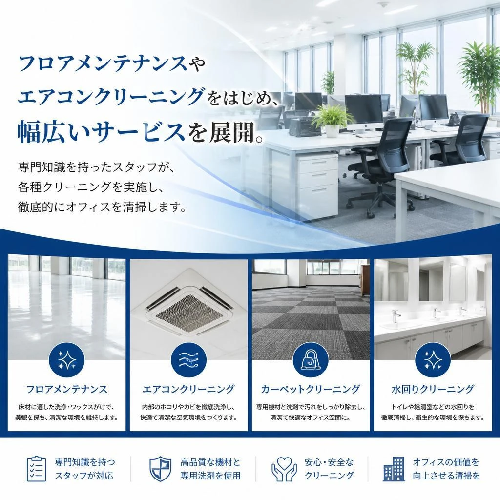 私たちの徹底オフィスクリーニングプラン