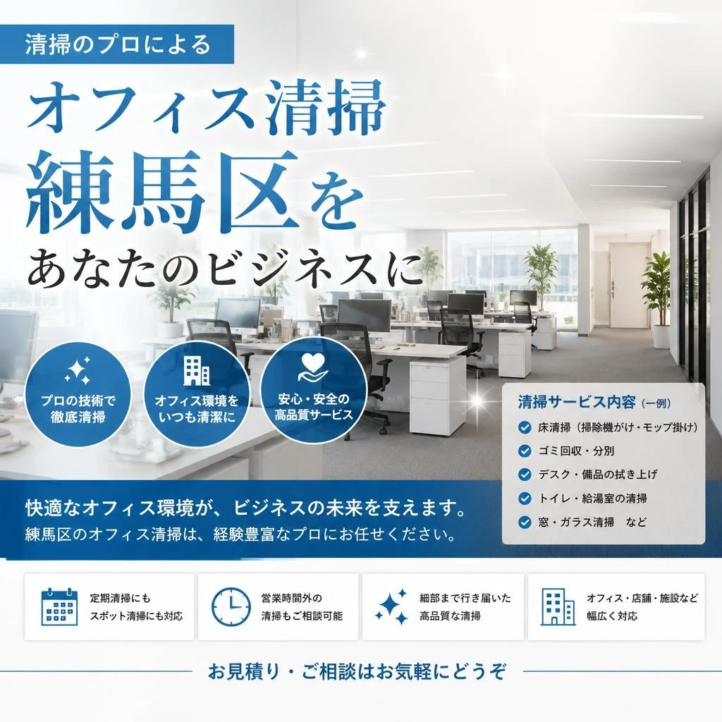 清掃のプロによるオフィス清掃練馬区をあなたのビジネスに