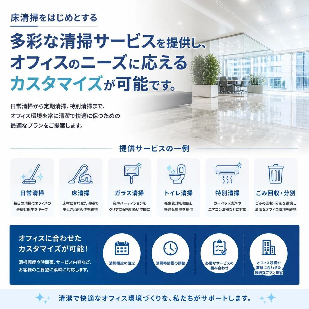多様な清掃業者サービス