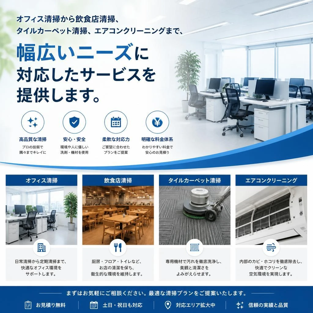 2. 多様な清掃サービス