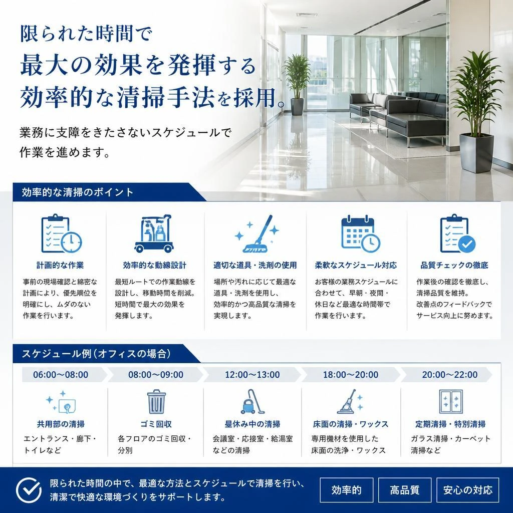 効率的な清掃サービス