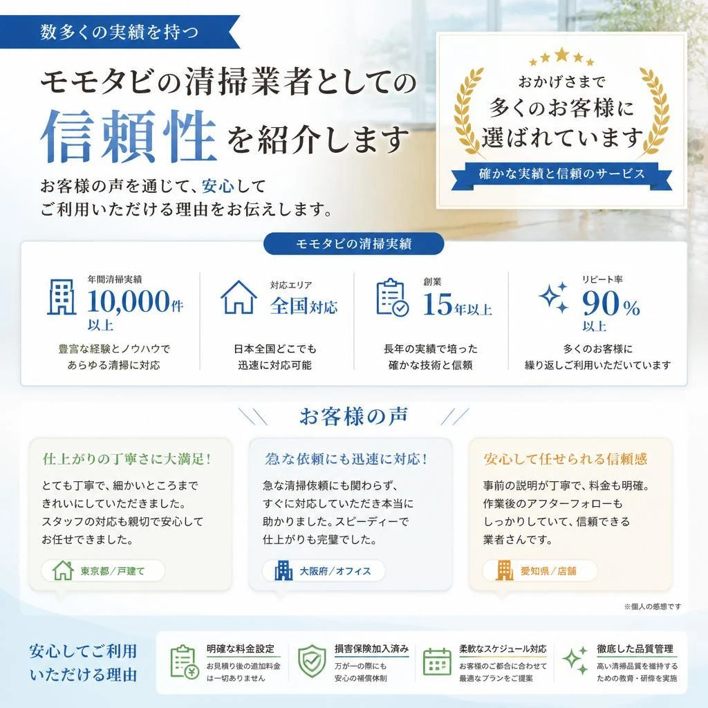 清掃業者としての実績
