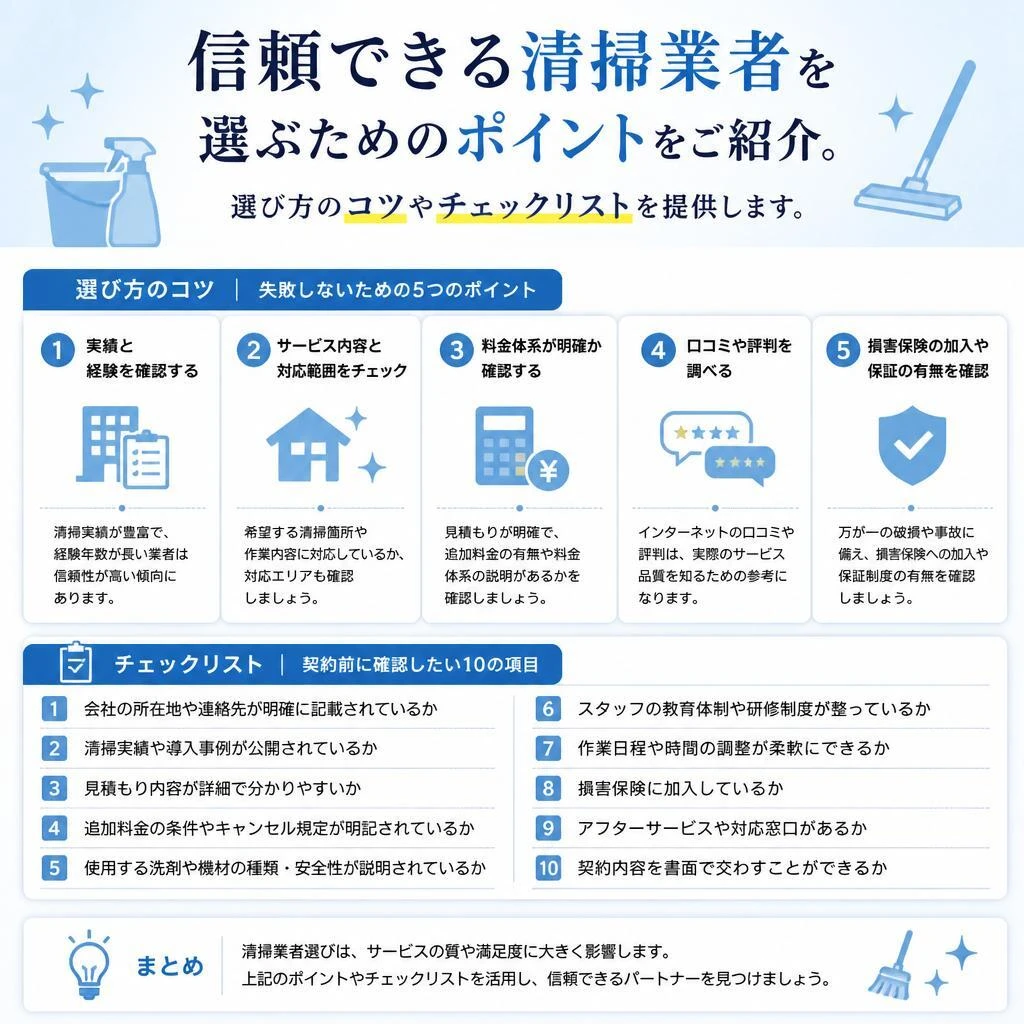 4. 清掃業者選びのポイント