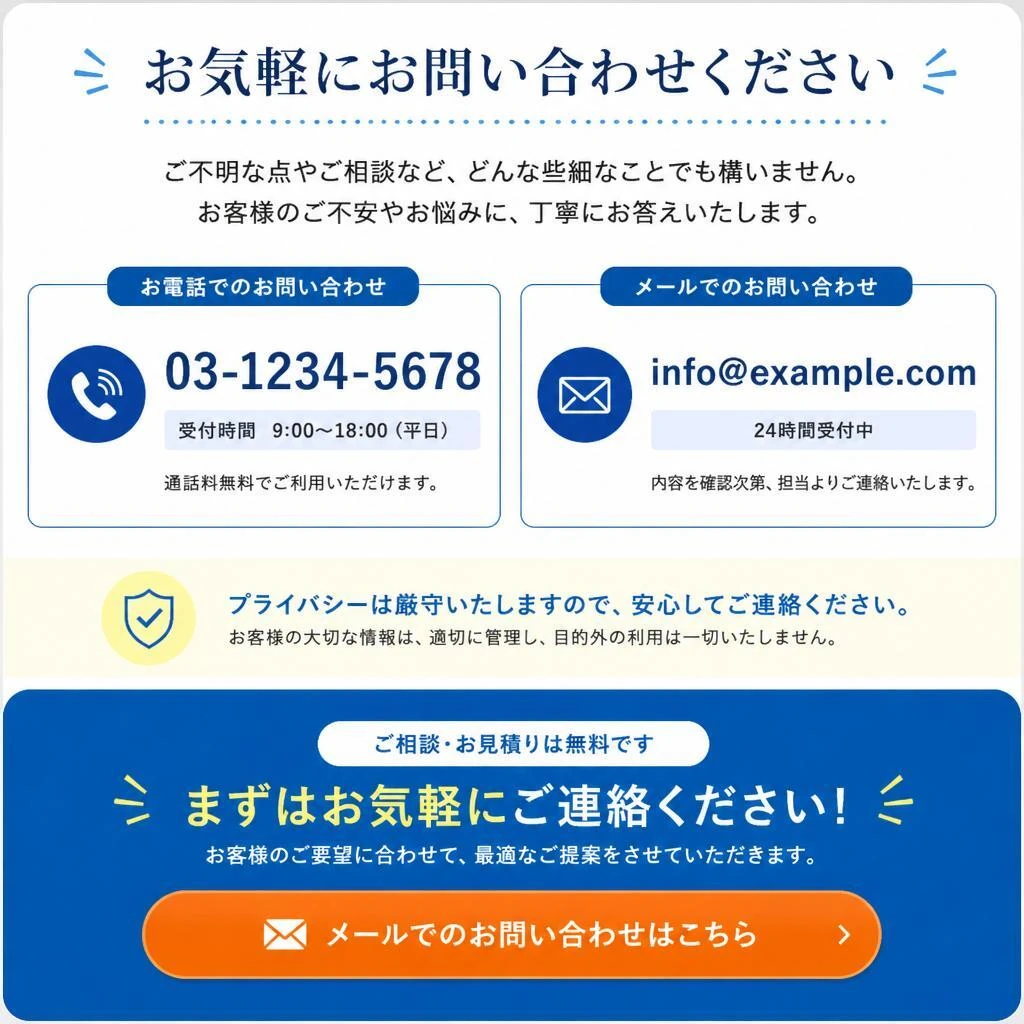 7. お問い合わせ・無料見積もり
