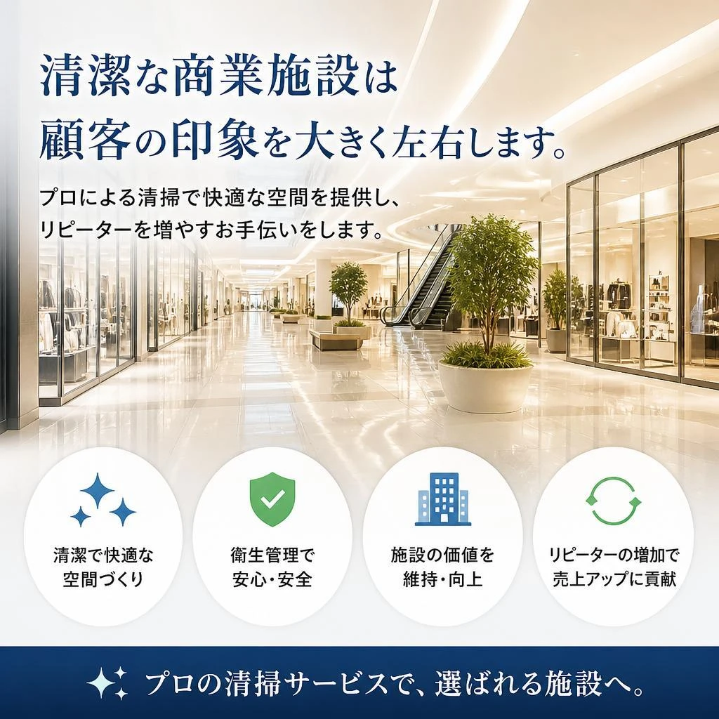 商業施設清掃でのメリット