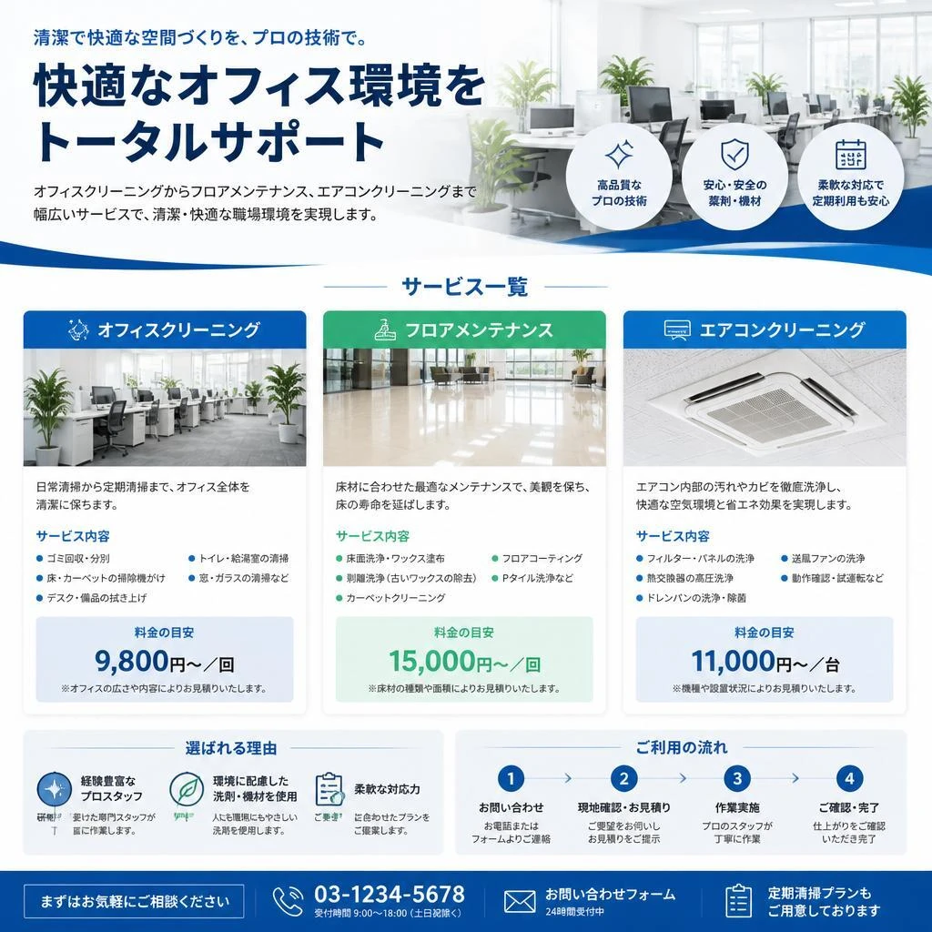 清掃サービス一覧
