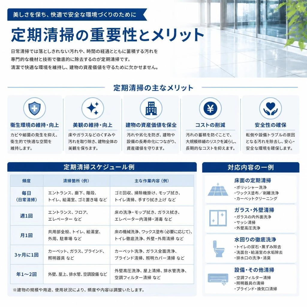 定期清掃で清潔をキープ