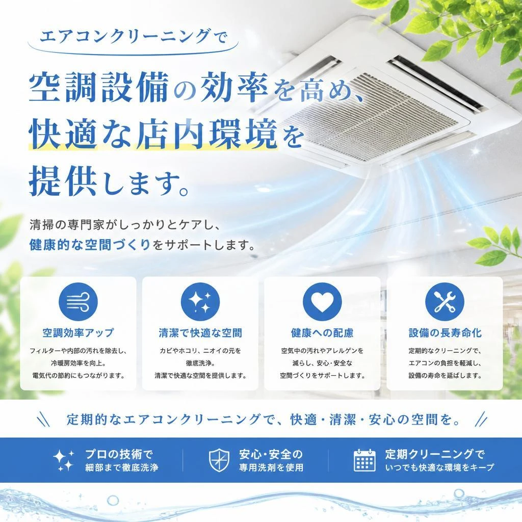 エアコンクリーニングで快適な空間を提供
