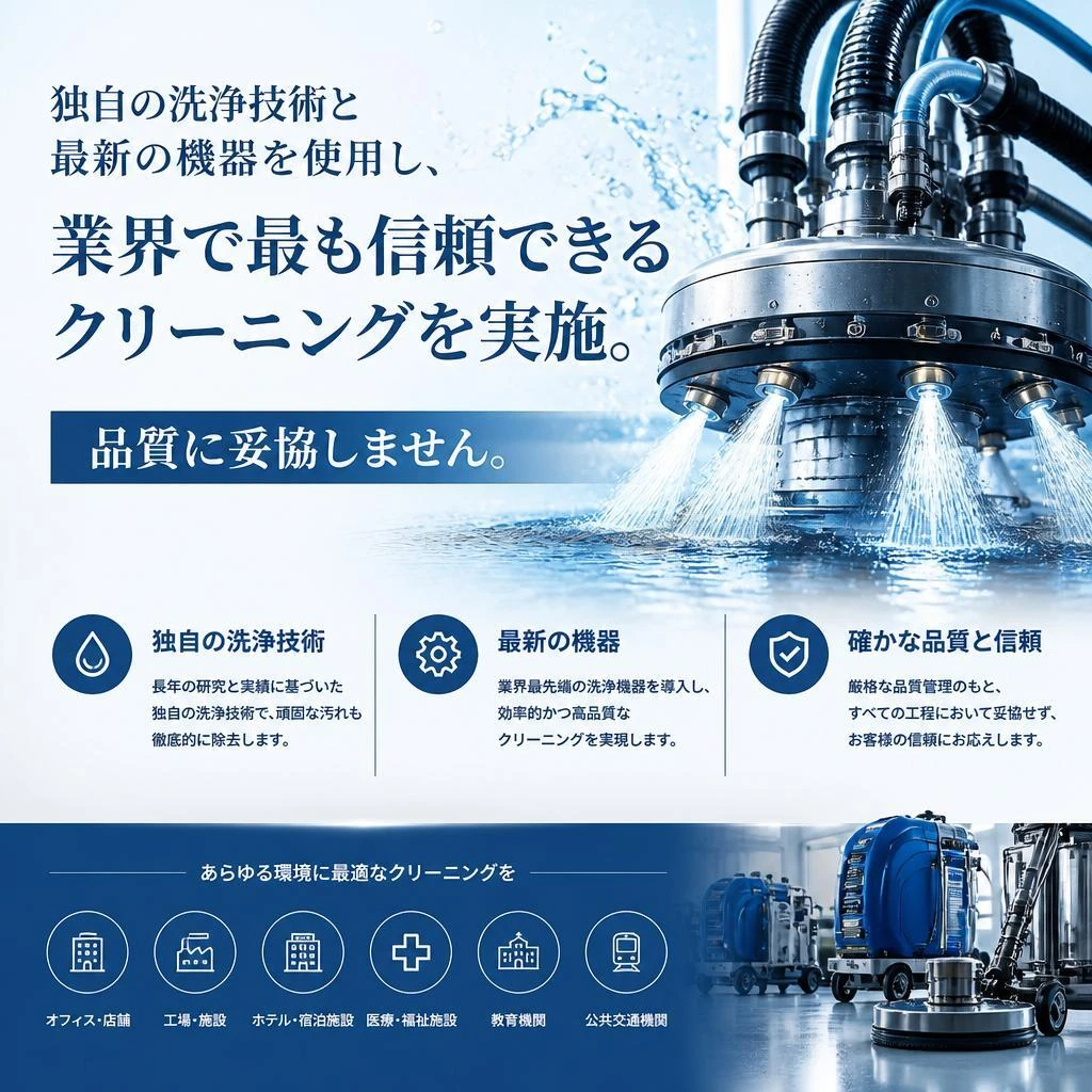 業界最高水準のクリーニング