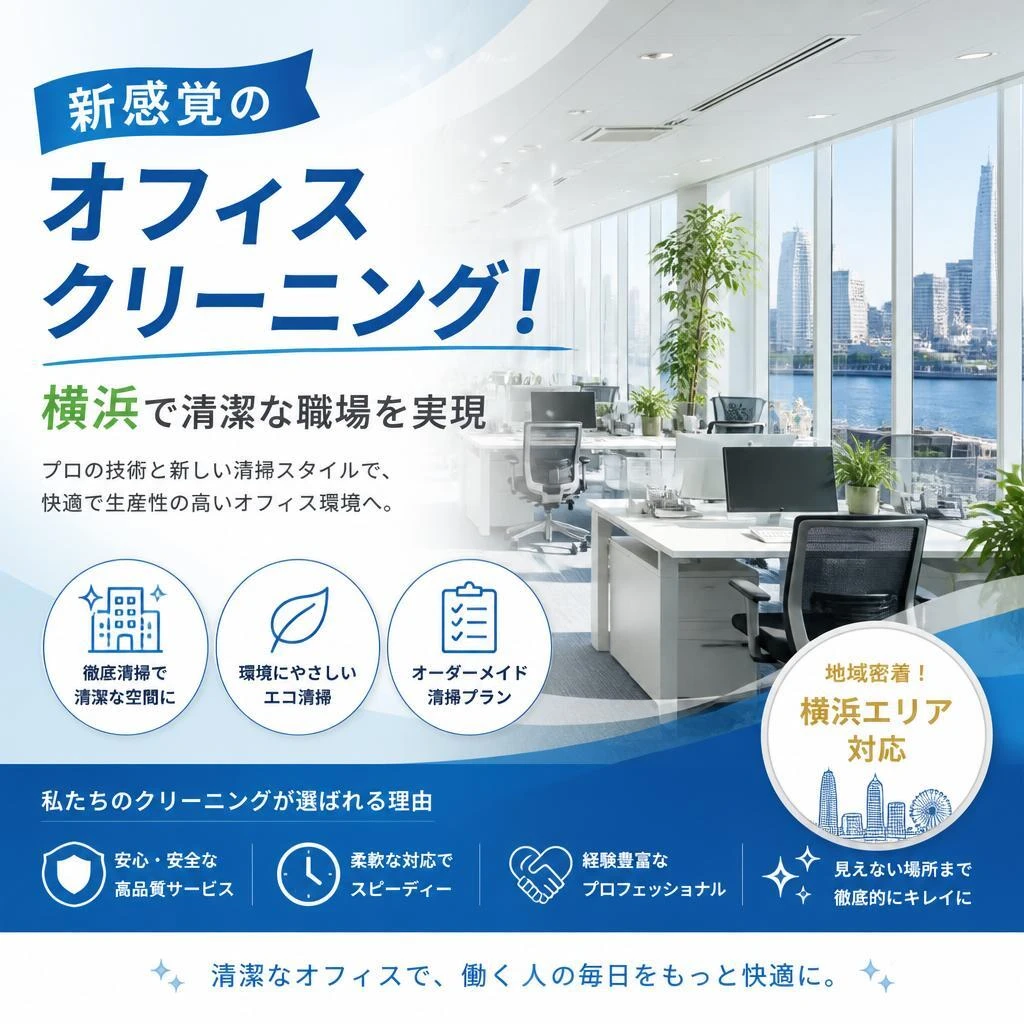 新感覚のオフィスクリーニング！横浜で清潔な職場を実現