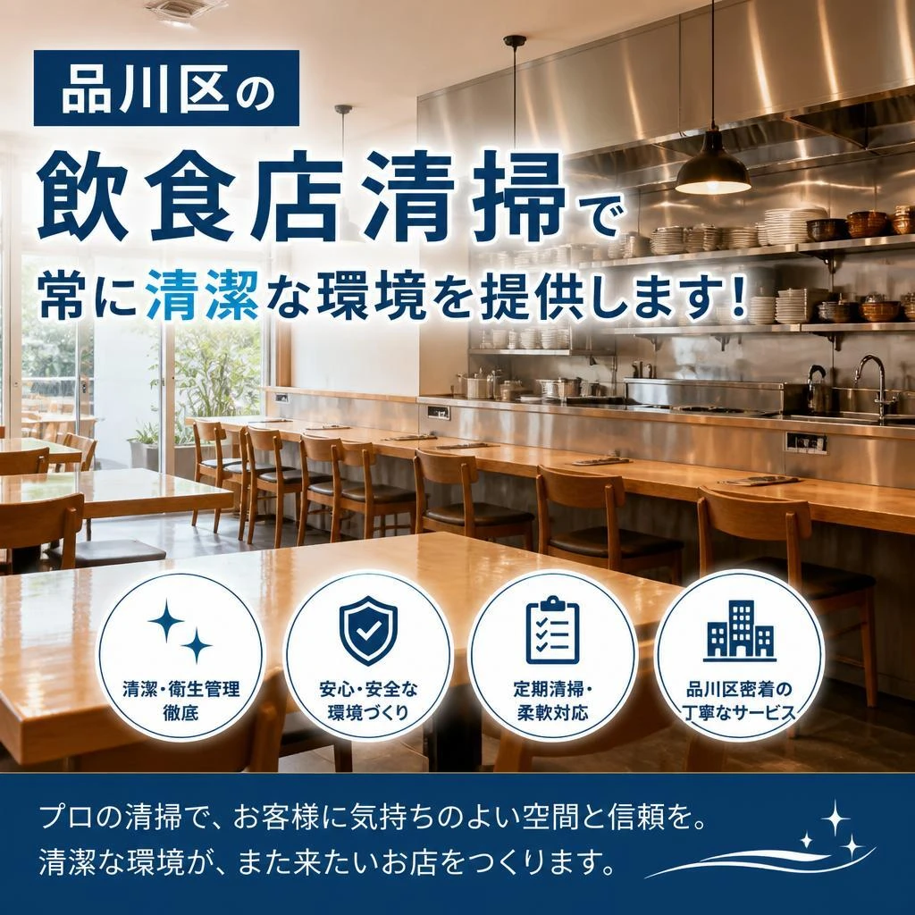 品川区の飲食店清掃で常に清潔な環境を提供します！