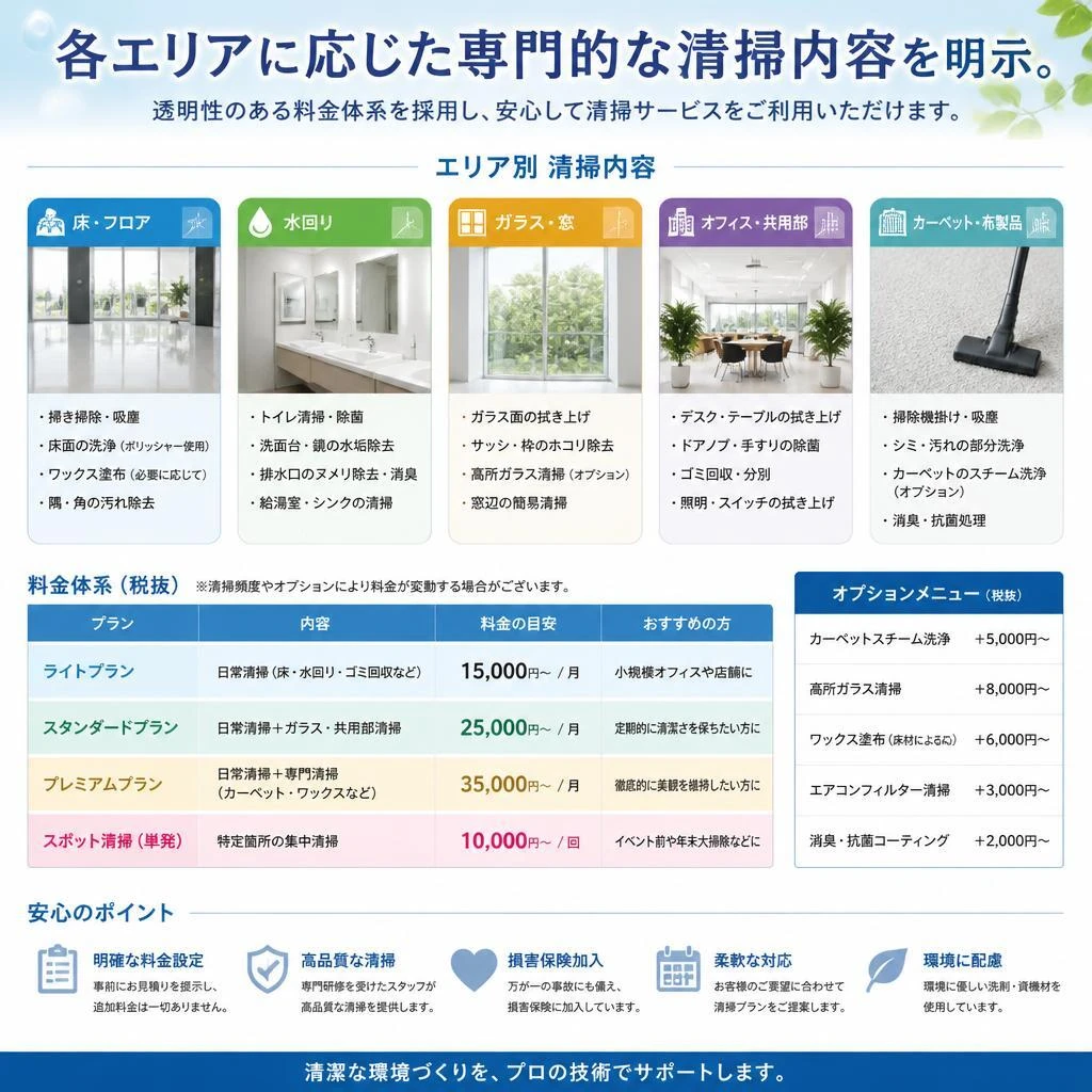清掃内容と料金